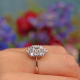 Ellibelle Jewellery Vintage 1974 Diamond 18ct White Gold Cluster Dress Ring (2.47cts)