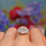 Ellibelle Jewellery Vintage 1974 Diamond 18ct White Gold Cluster Dress Ring (2.47cts)
