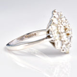 Ellibelle Jewellery Vintage 1974 Diamond 18ct White Gold Cluster Dress Ring (2.47cts)