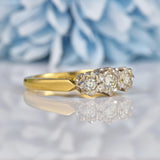 Ellibelle Jewellery Vintage 1975 Diamond 18ct Gold Three Stone Engagement Ring