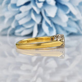 Ellibelle Jewellery Vintage 1975 Diamond 18ct Gold Three Stone Engagement Ring