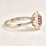 Ellibelle Jewellery Vintage 1975 Ruby & Diamond 18ct White Gold Cluster Ring