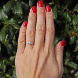 Ellibelle Jewellery Vintage 1977 Diamond 18ct Gold & Platinum Three Stone Ring