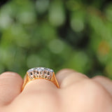 Ellibelle Jewellery Vintage 1977 Diamond 18ct Gold & Platinum Three Stone Ring