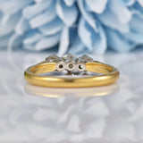 Ellibelle Jewellery Vintage 1977 Diamond 18ct Gold Three Stone Engagament Ring (0.50ct)
