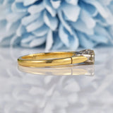 Ellibelle Jewellery Vintage 1977 Diamond 18ct Gold Three Stone Engagament Ring (0.50ct)