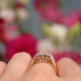 Ellibelle Jewellery Vintage 1977 Diamond 18ct Gold Three Stone Engagament Ring (0.50ct)