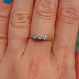 Ellibelle Jewellery Vintage 1977 Diamond 18ct Gold Three Stone Engagament Ring (0.50ct)