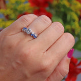 Ellibelle Jewellery Vintage 1977 Diamond & Sapphire 18ct White Gold Ring (1.04ct)