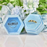 Ellibelle Jewellery Vintage 1977 Sapphire & Diamond 18ct Gold Half Eternity Band Ring
