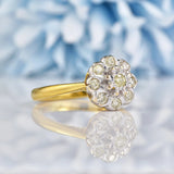 Ellibelle Jewellery Vintage 1978 Cape Diamond 18ct Gold Cluster Ring