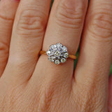 Ellibelle Jewellery Vintage 1978 Cape Diamond 18ct Gold Cluster Ring