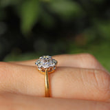 Ellibelle Jewellery Vintage 1978 Cape Diamond 18ct Gold Cluster Ring