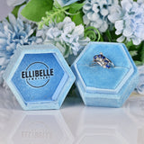 Ellibelle Jewellery Vintage 1978 Sapphire & Diamond 18ct White Gold Ring