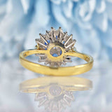 Ellibelle Jewellery Vintage 1979 Sapphire & Diamond 18ct Gold Cluster Ring