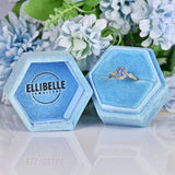 Ellibelle Jewellery Vintage 1980 Ceylon Sapphire & Diamond Cluster Ring