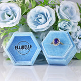 Ellibelle Jewellery Vintage 1980s Amethyst & Diamond Gold Cluster Ring
