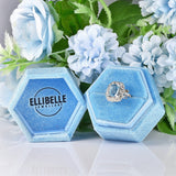 Ellibelle Jewellery Vintage 1980s Aquamarine & Diamond White Gold Cluster Ring