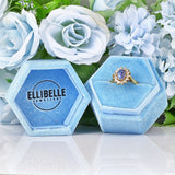 Ellibelle Jewellery Vintage 1980s Ceylon Sapphire & Diamond Cluster Ring