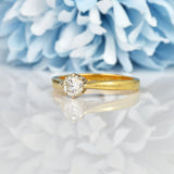 Ellibelle Jewellery Vintage 1980s Diamond 18ct Gold Engagement Ring (0.30ct)