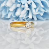 Ellibelle Jewellery Vintage 1980s Diamond 18ct Gold Engagement Ring (0.30ct)