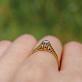 VINTAGE DIAMOND 18CT GOLD SOLITAIRE RING