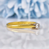 Ellibelle Jewellery Vintage 1980s Diamond 18ct Gold Engagement Ring