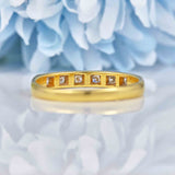 Ellibelle Jewellery Vintage 1980s Diamond 18ct Gold Half Eternity Band Ring