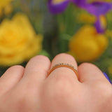Ellibelle Jewellery Vintage 1980s Diamond 18ct Gold Half Eternity Band Ring