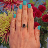 Ellibelle Jewellery Vintage 1980s Oval Garnet 9ct Yellow Gold Ring