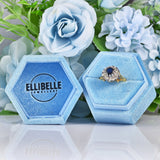 Ellibelle Jewellery Vintage 1980s Sapphire & Diamond 18ct Gold Ring