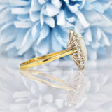 Ellibelle Jewellery Vintage 1981 Natural Opal & Diamond 18ct Gold Cluster Ring