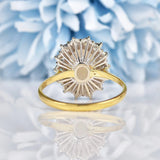 Ellibelle Jewellery Vintage 1981 Natural Opal & Diamond 18ct Gold Cluster Ring