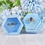 Ellibelle Jewellery Vintage 1981 Natural Sapphire & Diamond 18ct Gold Cluster Ring