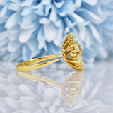 Ellibelle Jewellery Vintage 1983 Opal & Diamond 18ct Gold Cluster Ring By Cropp & Farr