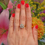 Ellibelle Jewellery Vintage 1983 Opal & Diamond 18ct Gold Cluster Ring By Cropp & Farr