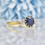 Ellibelle Jewellery Vintage 1984 Sapphire & Diamond 18ct Gold Ring