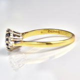 Ellibelle Jewellery Vintage 1984 Sapphire & Diamond 18ct Gold Ring
