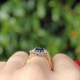 Ellibelle Jewellery Vintage 1984 Sapphire & Diamond 18ct Gold Ring