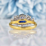Ellibelle Jewellery Vintage 1985 Sapphire & Diamond 18ct Gold Seven Stone Ring