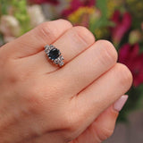 Ellibelle Jewellery Vintage 1985 Sapphire & Diamond 18ct Gold Seven Stone Ring