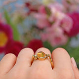 Ellibelle Jewellery Vintage 1988 Water Opal 18ct Gold Ring