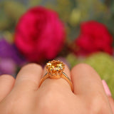 Ellibelle Jewellery Vintage 1989 Citrine 9ct Gold Solitaire Ring (4.50ct)
