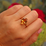 Ellibelle Jewellery Vintage 1989 Citrine 9ct Gold Solitaire Ring (4.50ct)