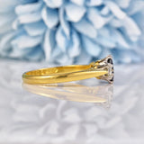 Ellibelle Jewellery Vintage 1989 Sapphire & Diamond Three Stone Engagement Ring