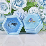 Ellibelle Jewellery Vintage 1990 Ceylon Sapphire & Diamond 18ct Gold Cluster Ring