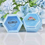 Ellibelle Jewellery Vintage 1990 Ruby & Diamond 18ct Gold Cluster Ring