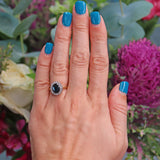 Ellibelle Jewellery Vintage 1990 Sapphire & Diamond 18ct Gold Cluster Ring (1.60ct)