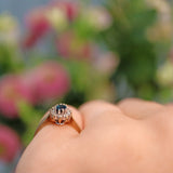 Ellibelle Jewellery Vintage 1990s Blue Sapphire & Diamond Cluster Ring