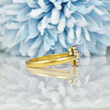 Ellibelle Jewellery Vintage 1990s Diamond Gold Flower Cluster Ring